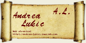 Andrea Lukić vizit kartica